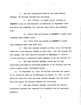 Illustration for article titled The Criminal Complaint Against Michael David Barrett, Alleged Erin Andrews Peeper